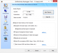 Screenshot #1 of SoftActivity Keylogger